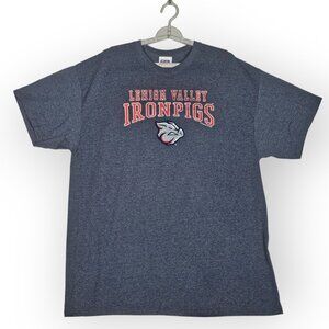 CSA MiLB Lehigh Valley IronPigs Graphic T-Shirt XL NWT Blue Red
